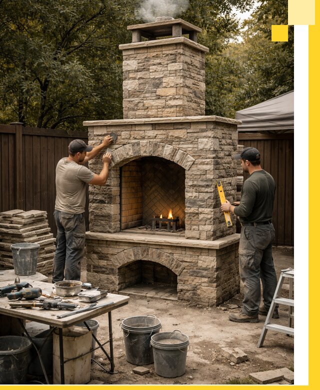 Проектирование и установка уличных каминов в Лянторе