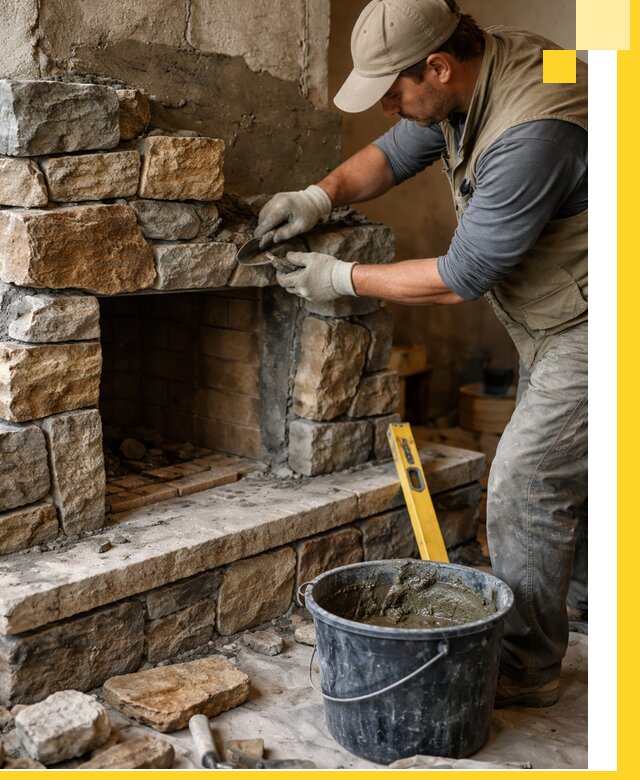 Изготовление и установка каменных каминов под ключ в Лянторе