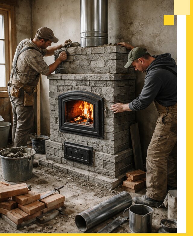 Производство, поставка и монтаж дровяных печей в Лянторе