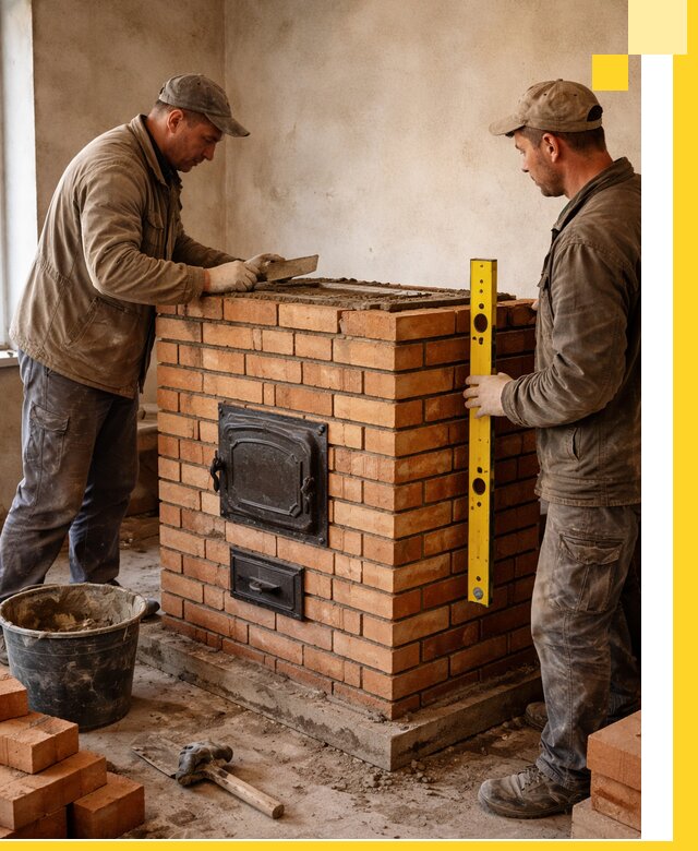 Отопительные печи под ключ в Лянторе, установка и сборка