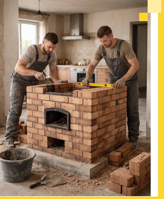 Установка и монтаж печей в частном доме в Лянторе под ключ