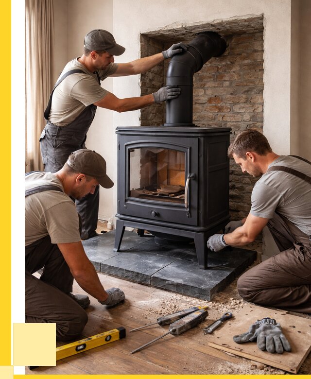 Монтаж печи камина в частном доме в Лянторе от 25593 р. | ЭриданЛнт