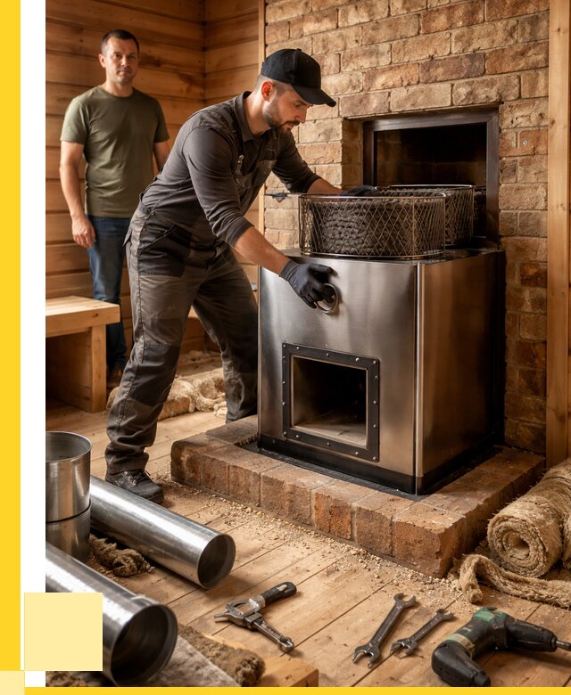 Монтаж банных печей под ключ в Лянторе от 18427 р., ЭриданЛнт