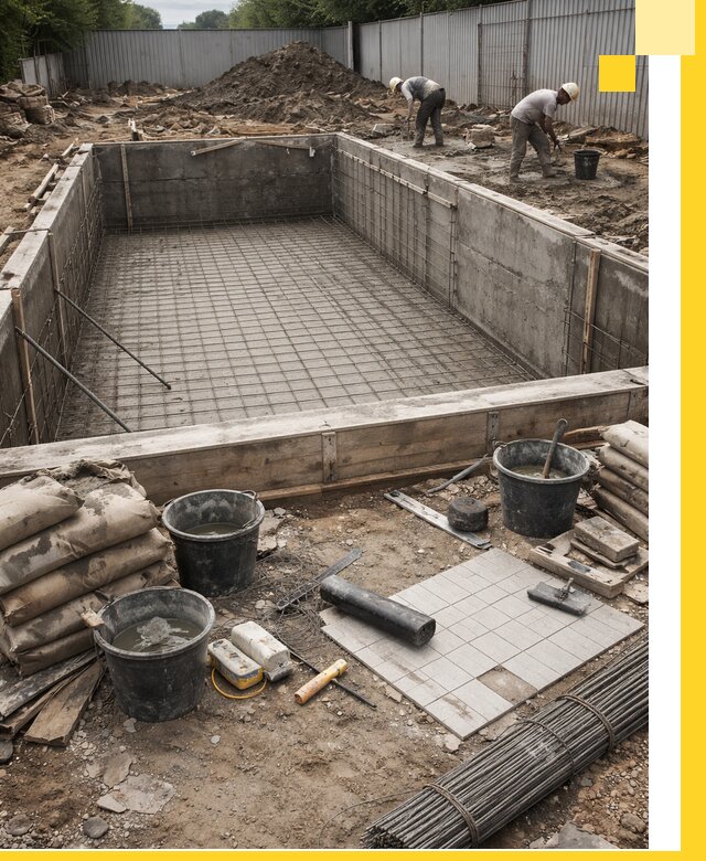 Строительство бассейнов под ключ в Лянторе, дизайн и монтаж