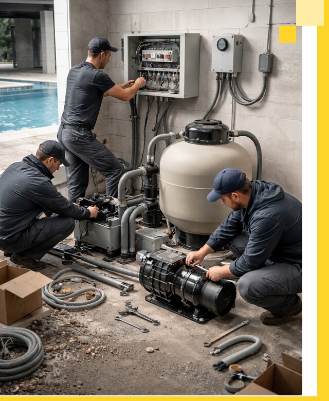 Профессиональный монтаж оборудования для бассейнов в Лянторе