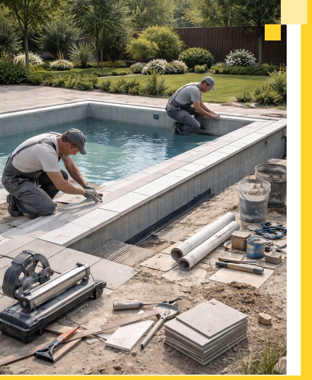 Строительство открытых бассейнов под ключ в Лянторе профессионально