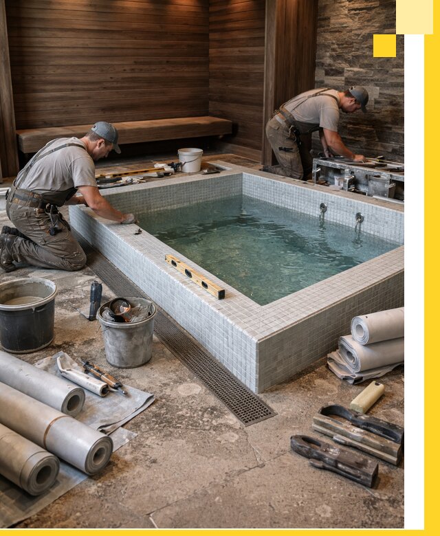 Установка и строительство бассейнов для сауны в Лянторе