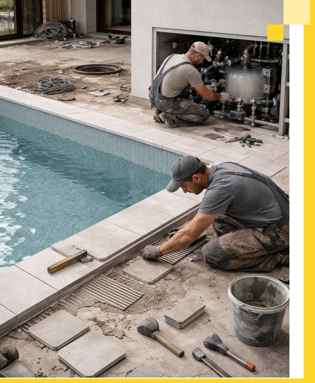 Строительство и монтаж бассейнов в коттедже в Лянторе