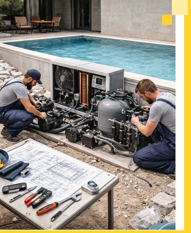 Проектирование и монтаж бассейнов с подогревом в Лянторе