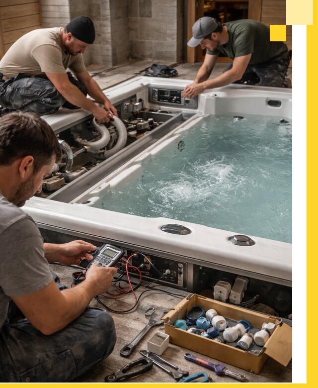 Гидромассажные бассейны под ключ в Лянторе, дизайн и монтаж