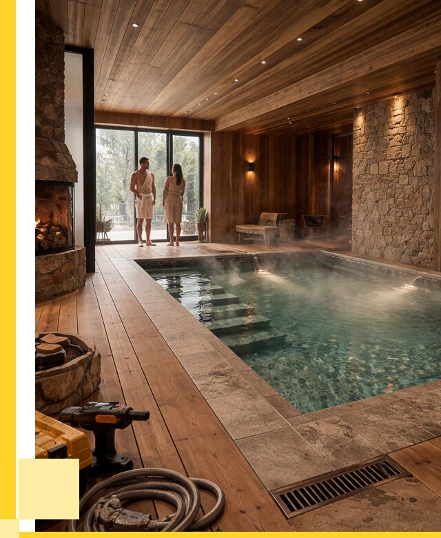 Проекты бань с бассейном под ключ в Лянторе от 76778 р., ЭриданЛнт