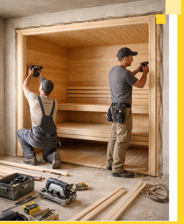 Монтаж саун под ключ в Лянторе — проектирование и установка