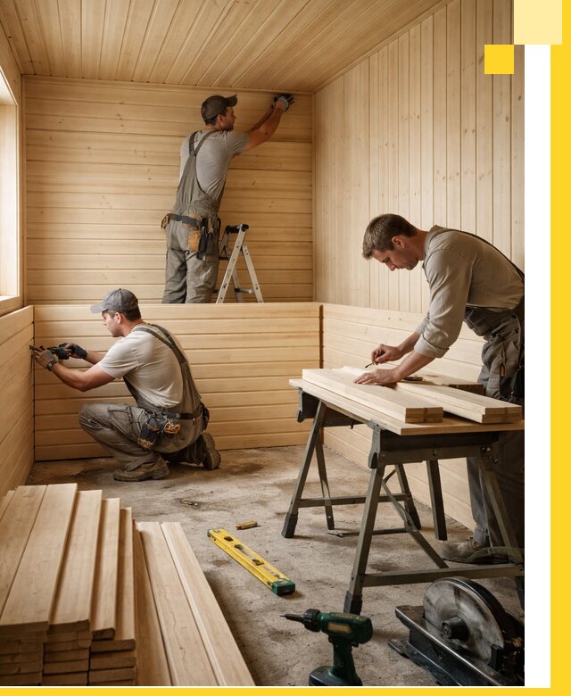 Обшивка саун в Лянторе из натуральной древесины под ключ