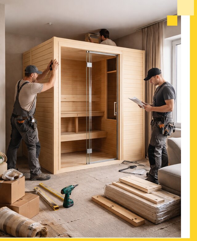 Установка и благоустройство саун в квартире в Лянторе