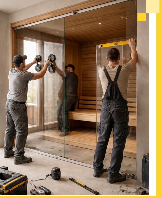 Производство и монтаж стеклянных саун под ключ в Лянторе