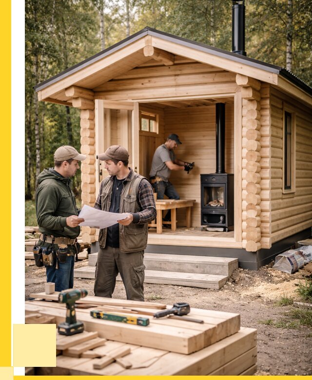 Монтаж бань под ключ в Лянторе — от 204740 р. | ЭриданЛнт