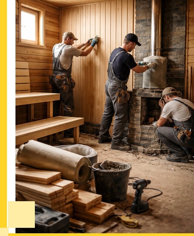 Ремонт бань под ключ в Лянторе от 46067 р. | ЭриданЛнт