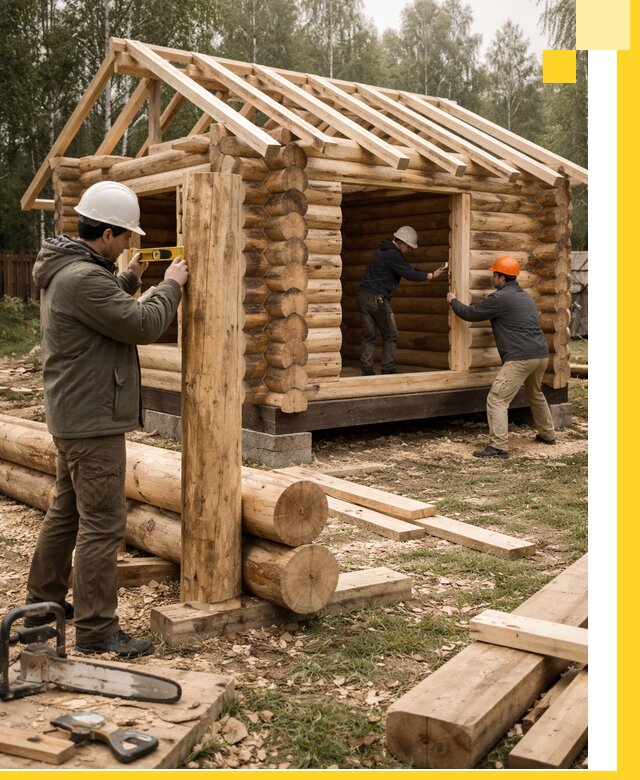 Строительство бань для дачи под ключ в Лянторе с доставкой и монтажом