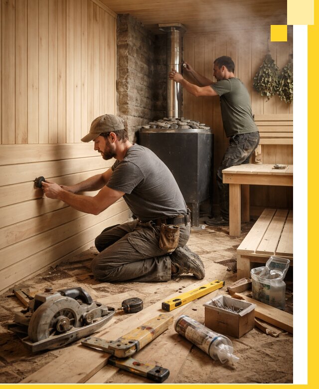 Полное строительство и оснащение парных под ключ в Лянторе