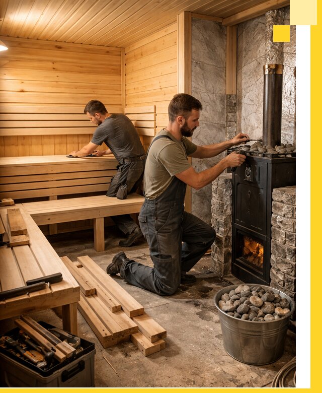 Дизайн и строительство интерьеров бань под ключ в Лянторе