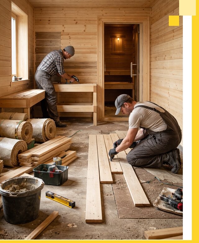 Индивидуальный проект бани с комнатой отдыха под ключ в Лянторе