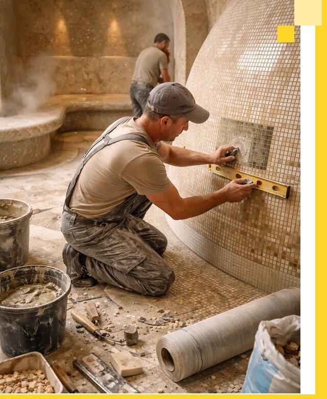 Хамам под ключ в Лянторе: проектирование, строительство, отделка