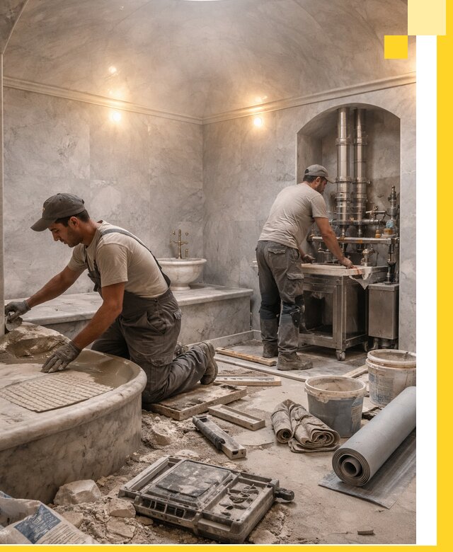 Строительство турецких бань хаммам под ключ в Лянторе