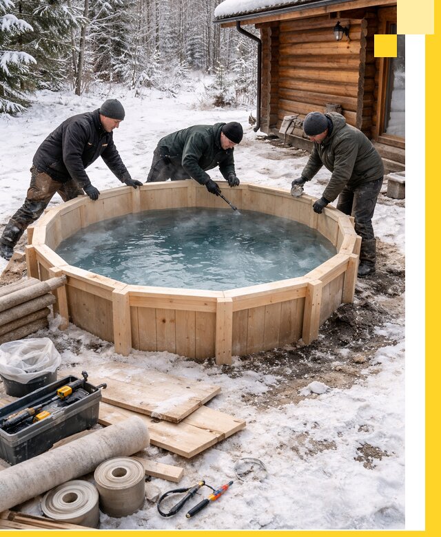 Изготовление и установка ледяных купелей под ключ в Лянторе