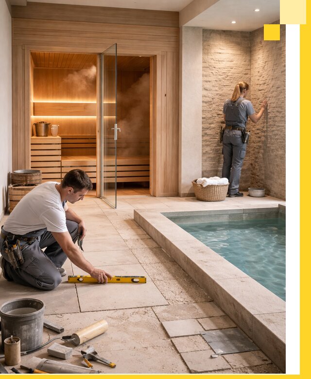 Комплексный дизайн и отделка интерьеров SPA под ключ в Лянторе